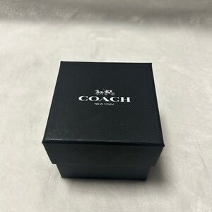 Coach black small storage gift box booklet pillow & lid 4 1/4” X 3 1/4” X 3 1/4”